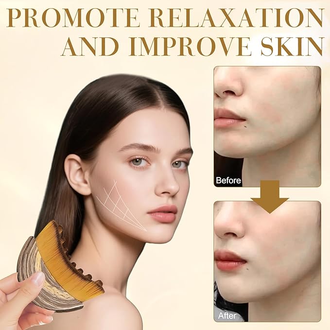 2 PCS Lymphatic Contour Face Brush, Lymphatic Face Brush Anti-Puffiness, Detox & Lift, Lymphatic Brush, Facial Brush Ergonomically Designed to Fit The Skin Precisely and Relieve Fatigue