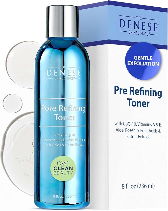 Dr. Denese Pore Refining Toner 8 oz – Pore Minimizing and Skin Toning with Retinol, Aloe, Rose Hip, Citrus, Chamomile, and Sugar Cane Extracts – Calming Formula for All Skin Types – Cruelty-Free