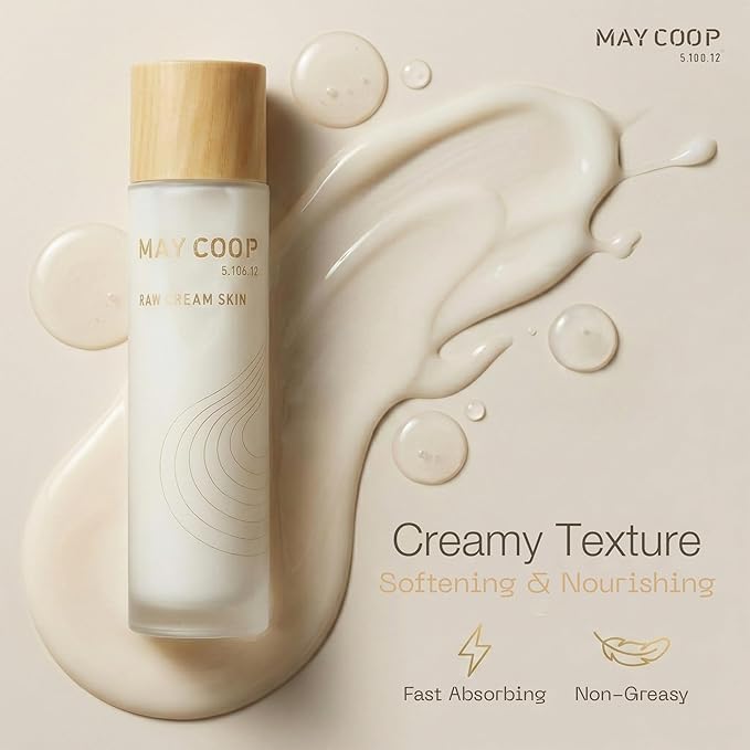 May COOP Cream Skin Toner for Face | 2-in-1 Toner & Moisturizer for Deep Hydration | 85% Maple Sap, Lightweight Essence, Softening, Nourishing | Korean Skincare, Vegan, Clean Beauty, 3.71 fl.oz.