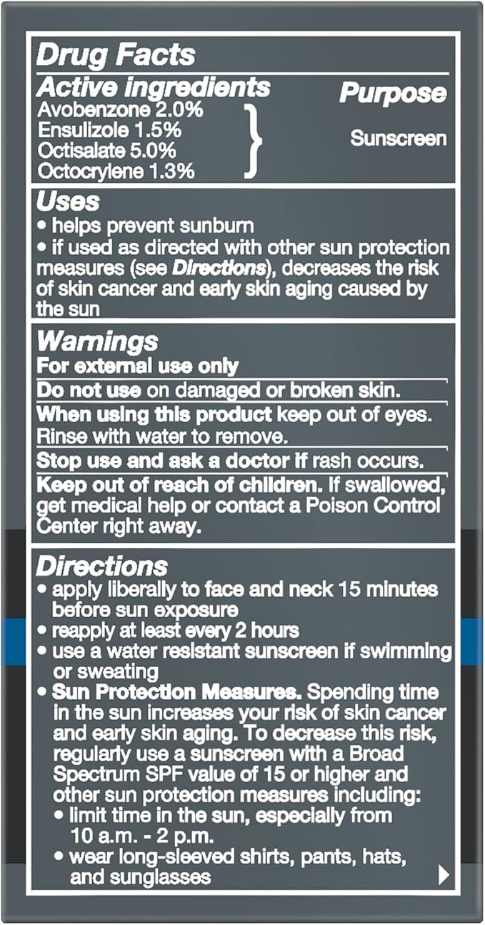 Dove Men + Care Face Lotion Hydrate with Broad Spectrum SPF 15, 1.69 Fl Oz