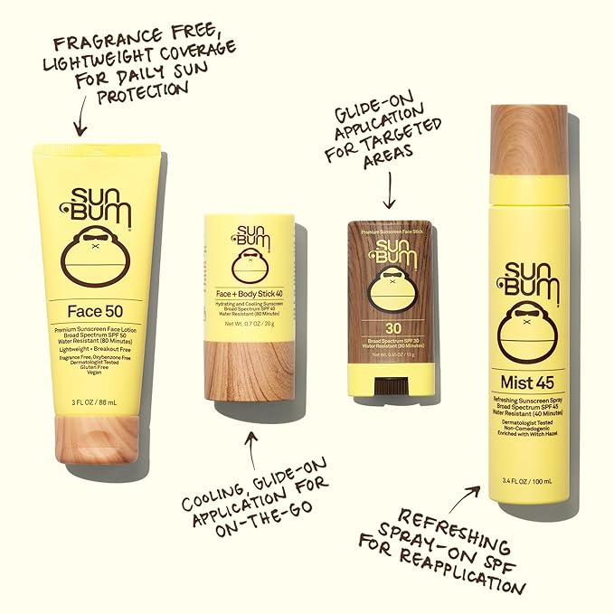 Sun Bum Original SPF 70 Sunscreen Face Lotion - Broad Spectrum Moisturizing Facial Sunscreen with Vitamin E - Fragrance Free - Travel Size - 3 oz,(Pack of 2)