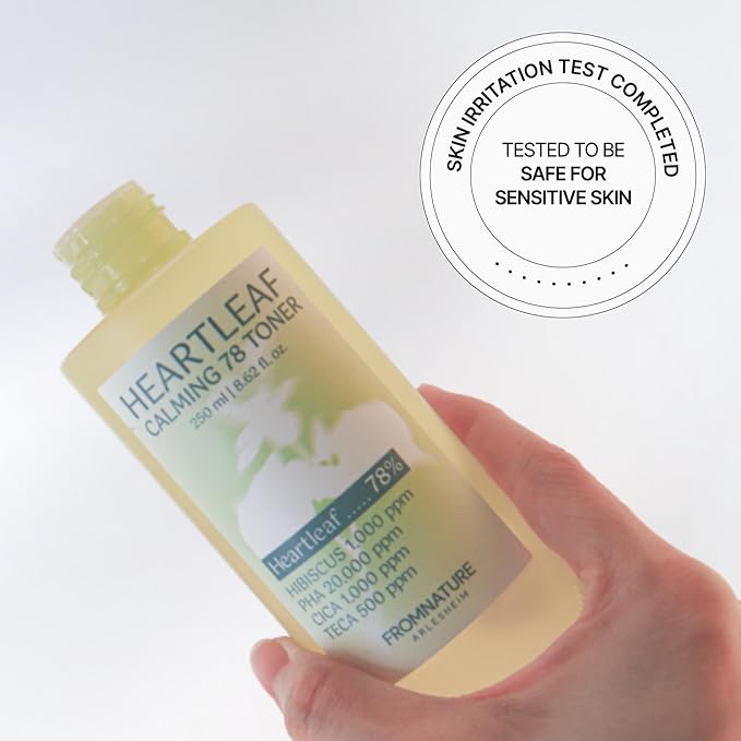HEARTLEAF Calming 78 Toner_Sensitive Skin, Intensely Calms & Soothes Redness with CICA & TECA, Gentle Exfoliation with PHA & Hibiscus, pH 5.5 Korean Glass Skin Care.