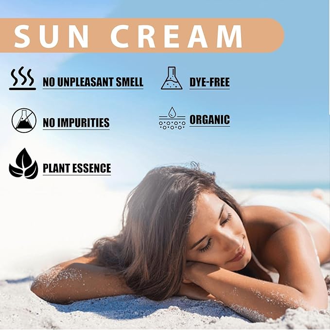 Sunscreen SPF 50, Sunscreen for Face and Body, Moisturizer, Lightweight, Travel Sunscreens Lotion Summer Essentials, Skin Care, Sunblock Sun Cream 50ml