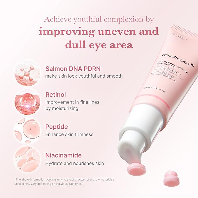 medicube PDRN Peptide Serum Duo for Face & Eye: PDRN Peptide Eye Serum and Salmon DNA Facial Serum for Radiant, Plump Skin | Korean Skincare, Gifts for Women, Skin Care Set