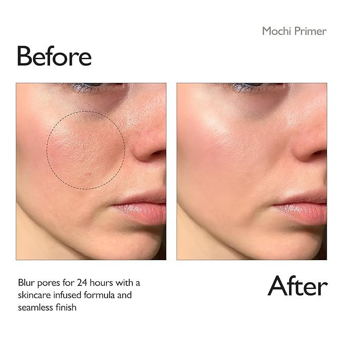 VIDIVICI Skin Illumination Mochi Primer 1.05 fl oz | Pore Blurring & Serum-Like Makeup Primer with 84% Skincare Ingredients, Pearl Soft Focus Effect, Hydrating & Makeup Gripping Base