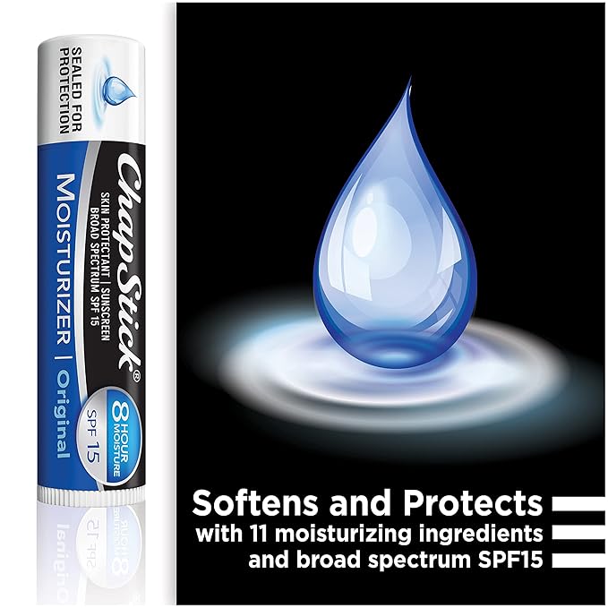 ChapStick Moisturizer 2-in-1 Lipcare SPF 15,Original,Black Cherry,Cool Mint,– Sunscreen Lip Balm with Aloe Vera and Vitamin E,0.15 Oz Ea,3 Count (Pack of 2)