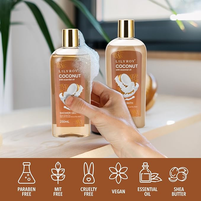 Mothers Day Gifts for Women - 7Pcs Luxury Bath and Body Gift Basket Set for Women & Men Perfect Gift | Valentines Day Gifts for Her, Fathers Day, Birthday, Christmas Gift for Her & Him All Occasion
