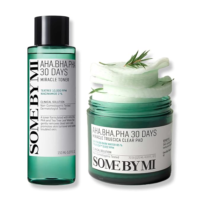 SOME BY MI AHA BHA PHA 30 Days Miracle Toner & Miracle Truecica Clear Pad