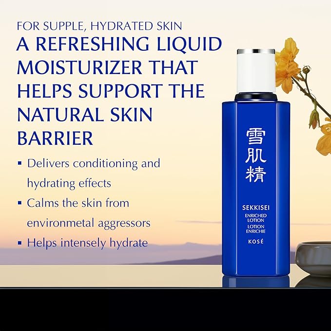 SEKKISEI Lotion Enriched, Liquid Toner & Hydrating Facial Moisturizer, 6.7 Ounce