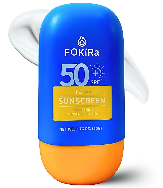 SPF 50+ Sunscreen Lotion, Formulated For Sensitive Skin. PA+++ UVA/UVB Protection Against Sunburn. Sweat And Water Resistant Upto 80 Minutes. Trusted and Recommended by Dermatologists.