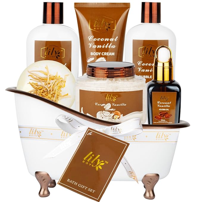 Mothers Day Gifts for Women - 7-Piece Nourishing Bath & Body Gift Set, Bath Collection | Valentines Day Gifts for Mom, Fathers Day, Birthday, Self Care Kit, Christmas Gift, All Occasion Gift