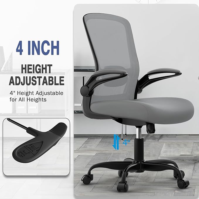 Mimoglad Home Office Desk Chair (Modern, Graphite)