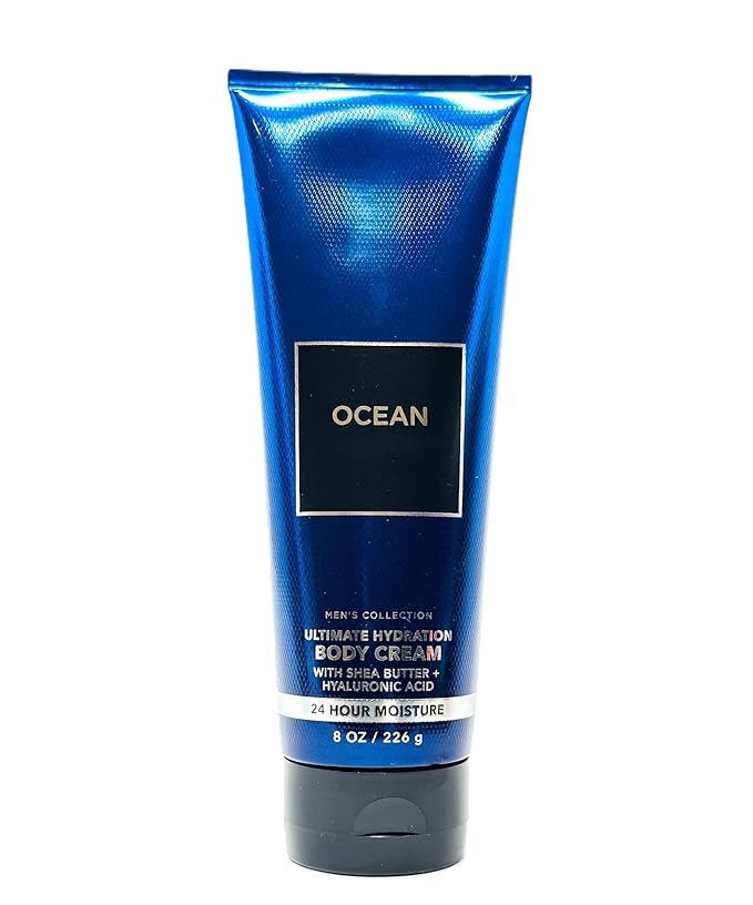 Bath and Body Ultimate Hydration Body Cream For Men's With Shea butter 8 FL OZ (8 OZ, Ocean)