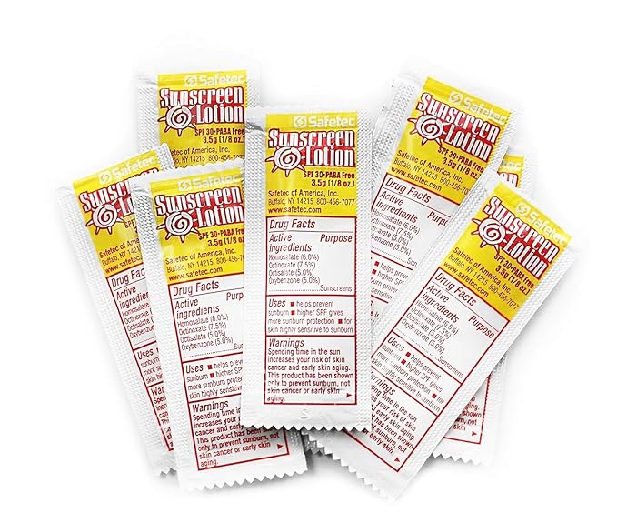 Safetec Sunscreen Lotion 50 Packets SPF30+ and PABA-free