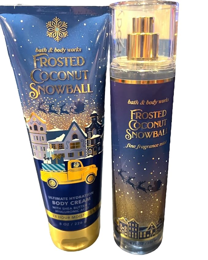 Bath & Body Works Fragrance Gift Sets (Frosted Coconut Snowball Mist Cream)