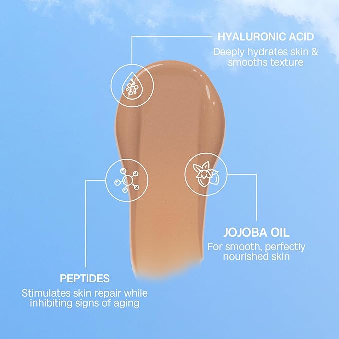 Bali Body Tinted Super Serum SPF30 | Natural Shade Daily Skincare for All Skin Types | Hyaluronic Acid Infused Skin Perfector for Glowing Skin | Vegan, Cruelty Free, Australian Made (30ml/1.01fl oz)