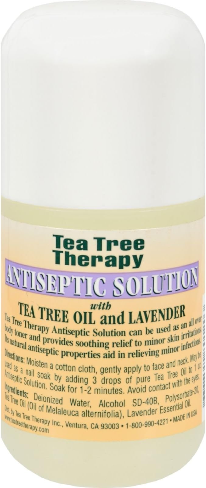 Tea Tree Therapy Pack of 2 x Antiseptic Solution Tea Tree Oil and Lavender - 4