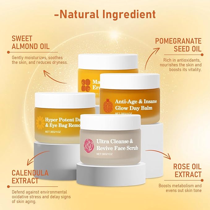 4-In-1 Mature Skin System, Hydrating & Nourishing Formula for Mature Women’s Skin, Supports Smooth, Firm & Radiant-Looking Skins, Gentle Daily Face Balm System