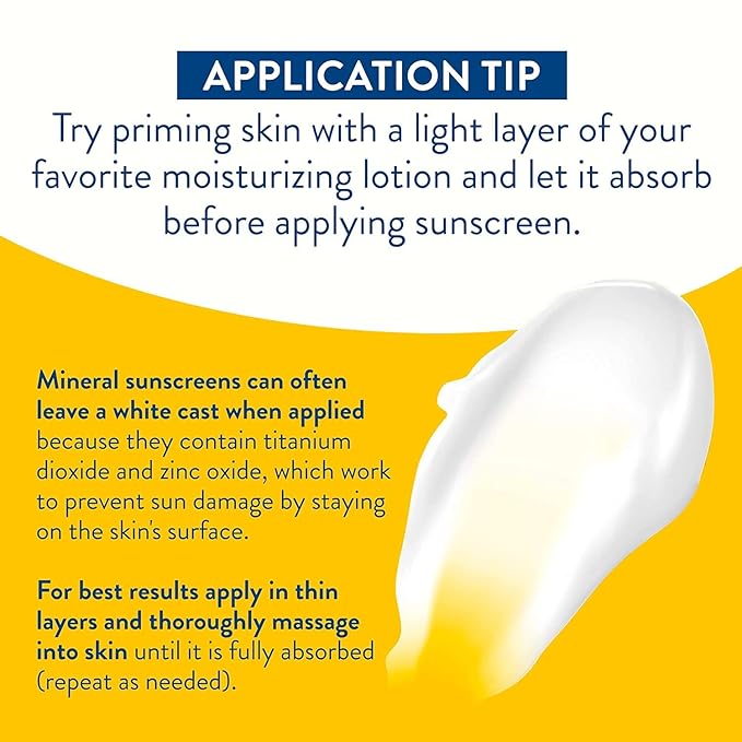 CETAPHIL Sheer Mineral Sunscreen Lotion for Face & Body, 3 fl oz, 100% Mineral UVA/UVB Filters: Zinc Oxide & Titanium Dioxide, Broad Spectrum SPF 30, For Sensitive Skin | Sheer Mineral, Sunscreen Lotion, for Face & Body, For Sensitive Skin