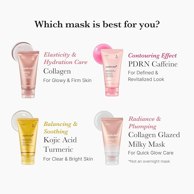 medicube Day & Night Collagen Wrapping Mask Duo: Collagen Glazed Milky Glow Daytime and Overnight Wrapping Mask | Hydrating & Firming Skincare Gift Set for Radiant Skin, Gifts for Women