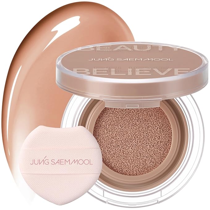 JUNG SAEM MOOL Artist Cushion Blush | Easy to Blend with Puff, Buildable Liquid Blush for Cheeks with a Natural & Dewy Finish, Korean Makeup (Dewy | Ruddy Beige)