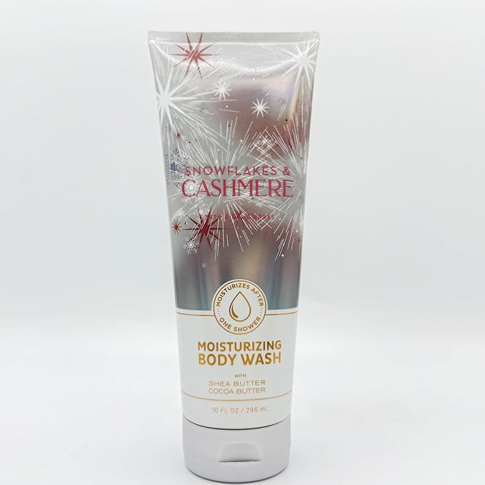 Bath & Body Works Snowflakes & Cashmere 5-Piece Gift Set | Includes: Moisturizing Body Wash, Diamond Shimmer Mist, Ultimate Hydration Body Cream, Shower Gel, and Fine Fragrance Mist