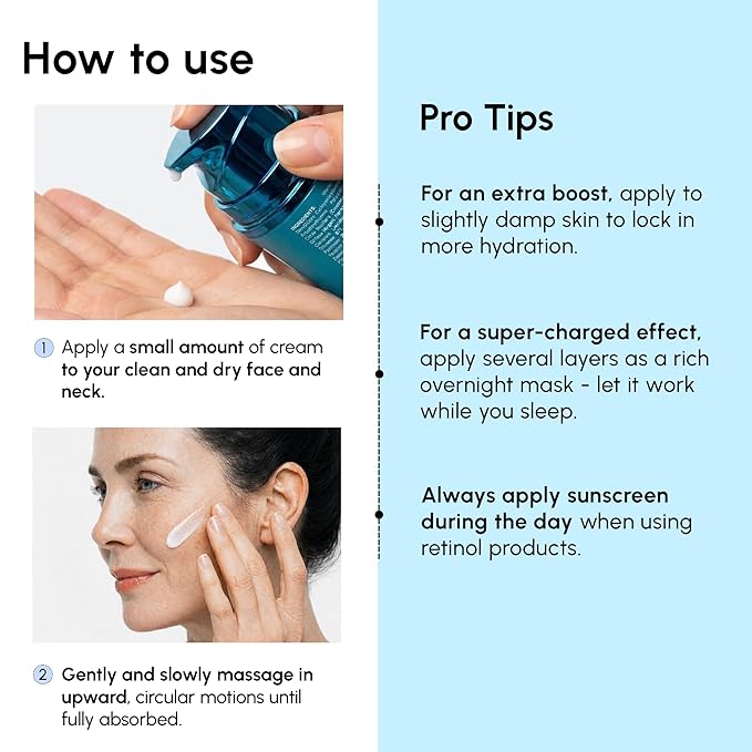 MAREE Face Moisturizer – Firming & Lifting Face Cream for Women with Collagen, Retinol & Hyaluronic Acid – Day & Night Anti-Aging Facial Wrinkle DD Cream Moisturizer for Dry Skin – Crema Para la Cara