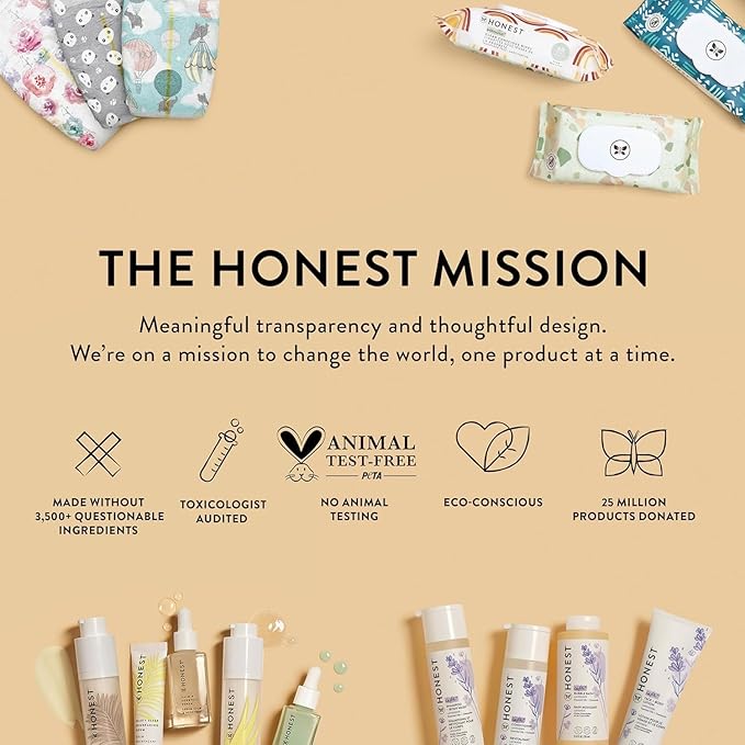 The Honest Company Hydrating Face Body Lotion, Fast Absorbing, Naturally Derived, Hypoallergenic, Lavender Calm, 8.5 fl oz