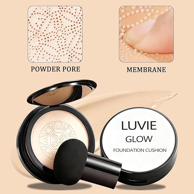 Foundation for Older Women | Warm - Perfectfor Light/Medium Complexion Mushroom Head Air Cushion CC Cream - BB Cream Full Coverage Makeup Foundation Long Lasting Waterproof Hydrating Lightweight