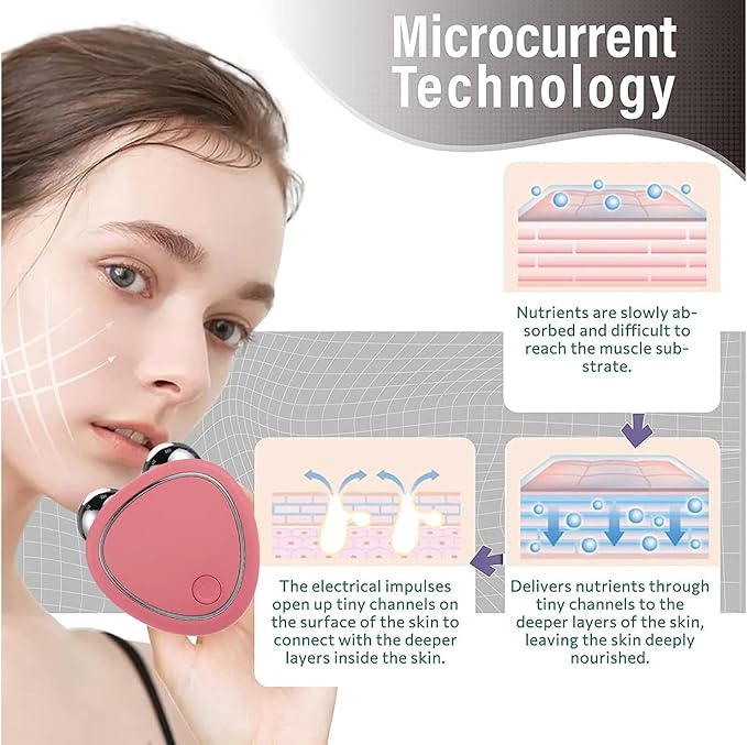 Pauenz 2023 Facial Device, Lift Face and Tighten Skin, Skin Tightening Device for Women, Pink