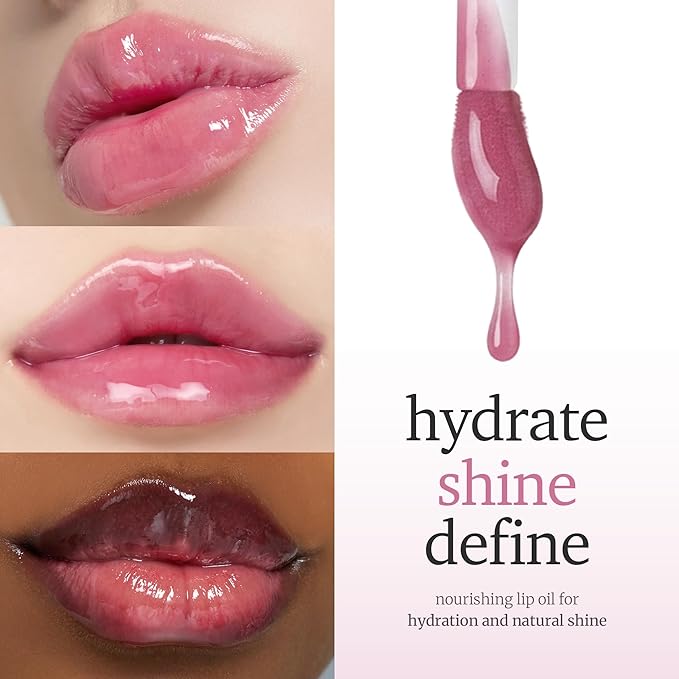 NOONI Korean Lip Oil - Applefig | Long-Lasting, Moisturizing, Plumping, Revitalizing for Dry Lips, Waterproof, No Peel Off, Hydrating, Nourishing Crystal Clear Lip Stain, 0.12 FL Oz