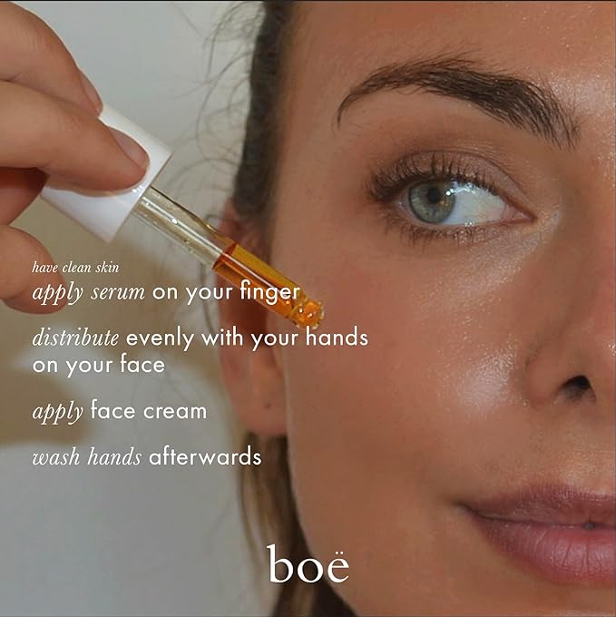 Niacinamide Serum Boë No.24 with Self Tan, Allantoin + Vitamin B3, GOLDEN GLOW Skincare, Vegan Friendly, Suitable For All Skin Types - 30ml