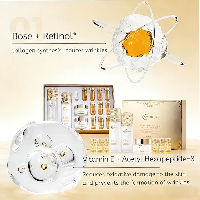 2 Sets Collagen Skincare Set - 14pcs - Face Care with Collagen, Niacinamide, Hyaluronic Acid - Smoothing Skin & Firming Skin,Hydrating Skincare kit Include Toner, Serum, Lotion, Eye Cream, Face Cream