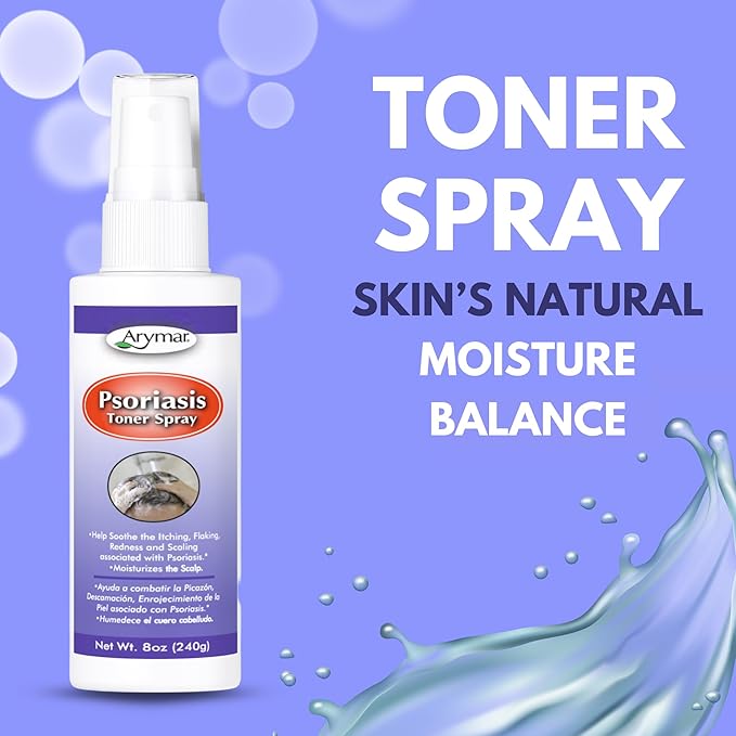 Arymar Psoriasis Toner Spray (8 fl oz) - Soothing & Hydrating Toner for Skin Health