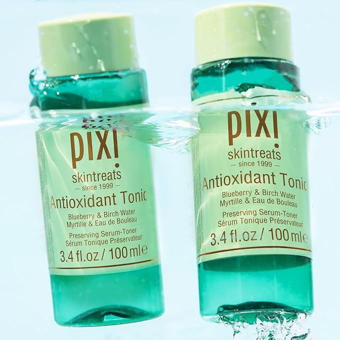 Pixi Antioxidant Tonic | Alcohol-Free Hydrating Multi-Tasking Formula with 3 Facial Skin Care Products in 1 | Face Toner, Essence, and Serum in One Step | 100mL Travel Size Skincare