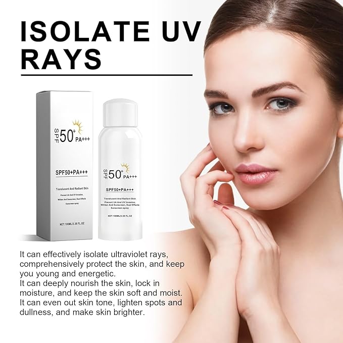 SPF 50+ Sunscreen for Face and Body, Water & Sweat Resistant, Skin Care Sunscreen Lotion, Sun Cream Lightweight and Breathable Sun Cream