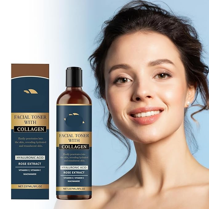 Collagen Facial Toner - Gentle Nourishing & Hydrating Daily Skincare, Designed To Boost Skin Radiance(3PCS)