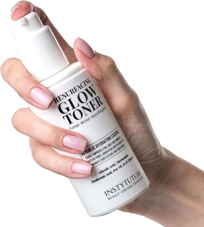 Instytutum Resurfacing Glow Toner 5.1 oz / 150 ml – Glycolic Hydrating Essence with 6% Glycolic Acid, 2% Niacinamide, Hyaluronic Acid & Chamomile – Brightening Exfoliating Toner for Radiant Skin