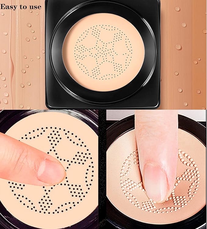 UYI Mushroom Head Air Cushion CC Cream Foundation U.Yi Refreshing Flawless Little Mushroom BB Cream UYI CC Cream Waterproof Oil Control Full Cover Foundation Natural Coverage (21#+22#)