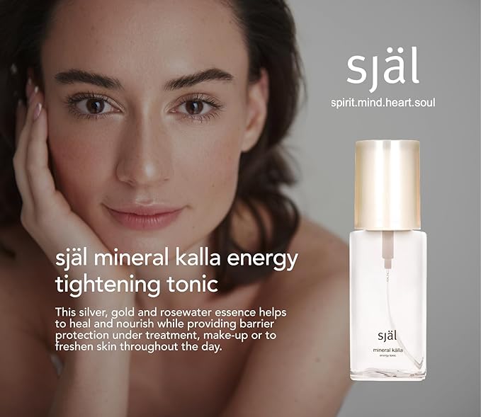 Sjal Skincare Mineral Kalla Energy Tonic Mist with Gold and Silver, Rosewater Essence for Hydrating The Face
