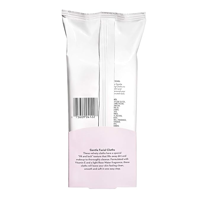 Olay Cleanse Makeup Remover Cleansing Face Wipes, Daily Facial Towelettes, Rose Water, 25 Count, 3 Pack
