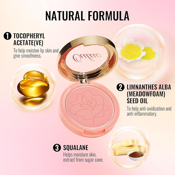 Oulac Light Pink Blush Powder Matte Finish Blush for Cheeks Highly Pigmented Natural blush makeup Silk Texture,Buildable Color&Lightweight Formula,Vegan&Cruelty-Free Face Makeup for All Skin ST04