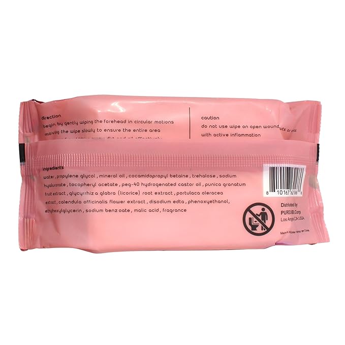 PB & JAY Cleancare Cleansing Wipes – 30 Count – Makeup Remover for Revitalized, Smooth Skin – Hydrating Korean Face Wipes for Sensitive Skin (Pomegranate)