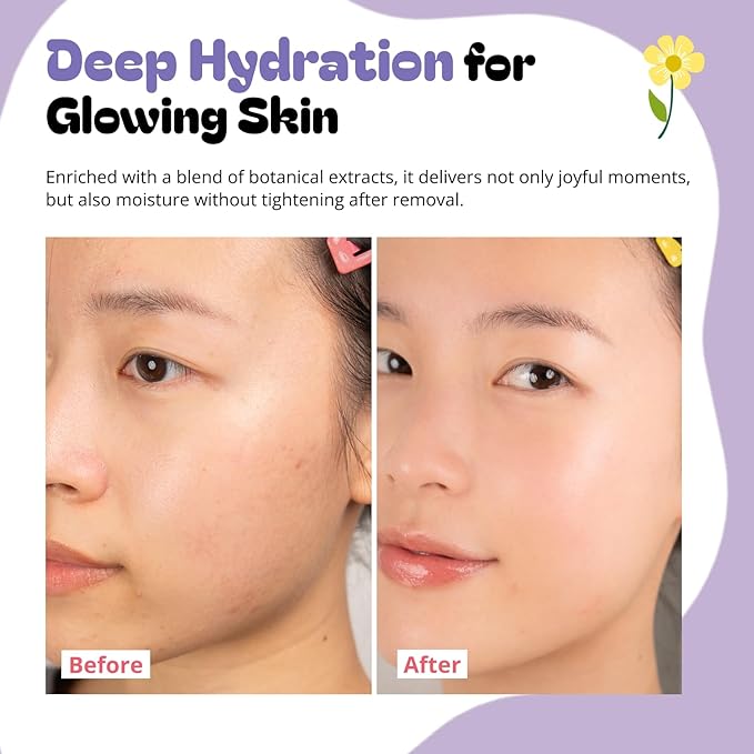 Epielle Character Face Mask Penguin 6 Pack, Fun & Effective Korean Skin Care, Spa Party Favors, Stocking Stuffers, Birthday Gifts for Women, Self Care Gifts
