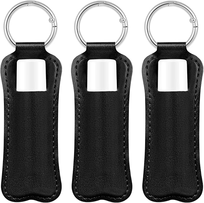 WK IEASON Lip Balm Holder for Chapstick Lipstick Sleeve Keychain,Small Christmas Gifts Stocking Stuffers for Teen Girls Women