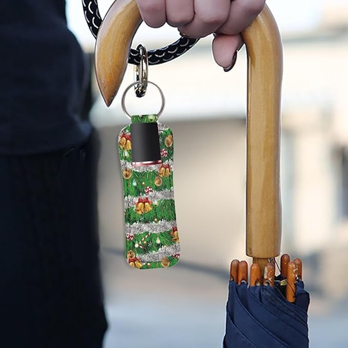 Lipstick Holder Keychain, Cute Keychains for Lip Balm Holder, Neoprene Lipstick Sleeve Pouch for Women Men Teens