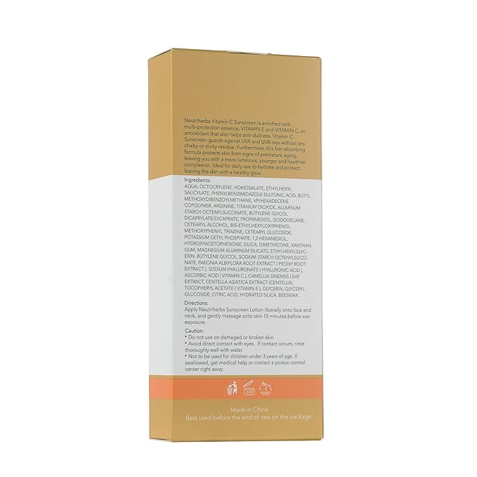 NEUTRIHERBS Sunscreen Tinted SPF 50 Face & Body PA++++ Sunblock Lotion, Broad Spectrum, Vitamin E & C Face Sunscreen