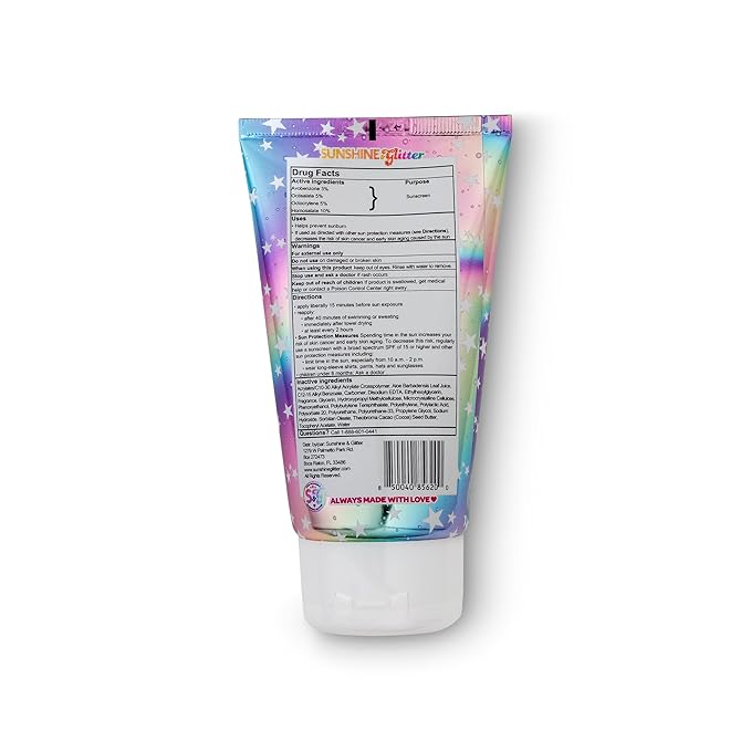 Seastar Sparkle - Cosmic Marshmallow Scented Glitter Sunscreen Lotion - SPF 50 - Biodegradable Sunscreen, Kids, Water Resistant, Glitter lotion, Cruelty Free, Kids Lotion, Made in USA, 3.4oz