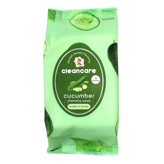 PB & JAY Cleancare Cleansing Wipes – 30 Count – Makeup Remover for Cooling Hydration & Comfort – Hydrating Korean Face Wipes for Sensitive Skin (Cucumber)