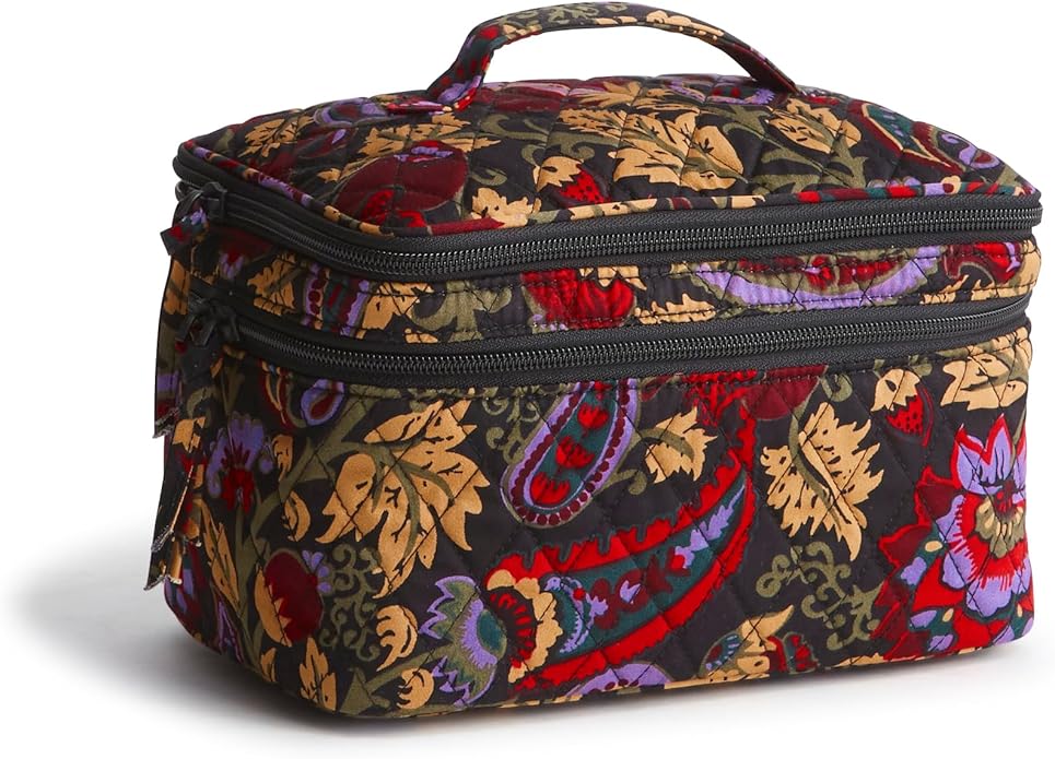 Vera Bradley Women's Premium Cotton Brush Up Cosmetic Case